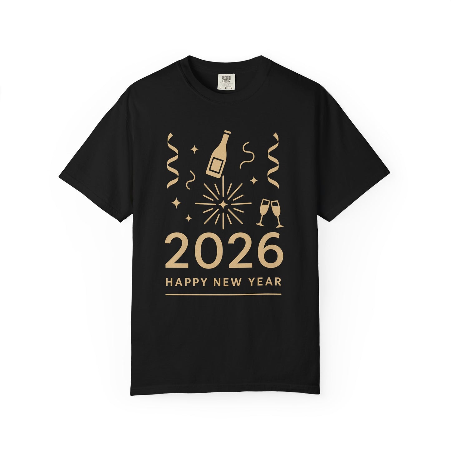 2026 Happy New Year T-Shirt - Champagne Celebration Tee