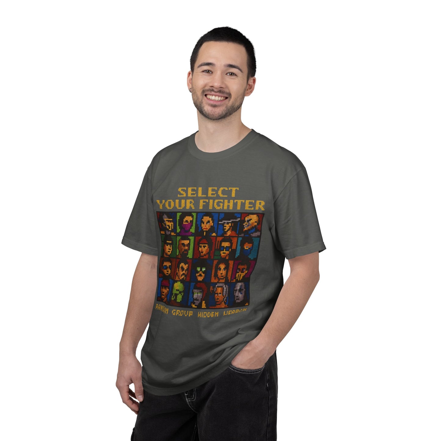 Select Your Fighter T-Shirt - Retro Arcade Video Game Character Tee