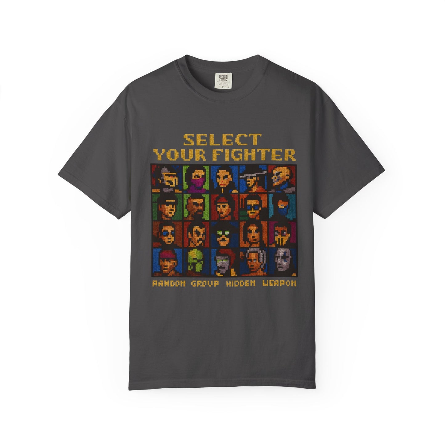 Select Your Fighter T-Shirt - Retro Arcade Video Game Character Tee