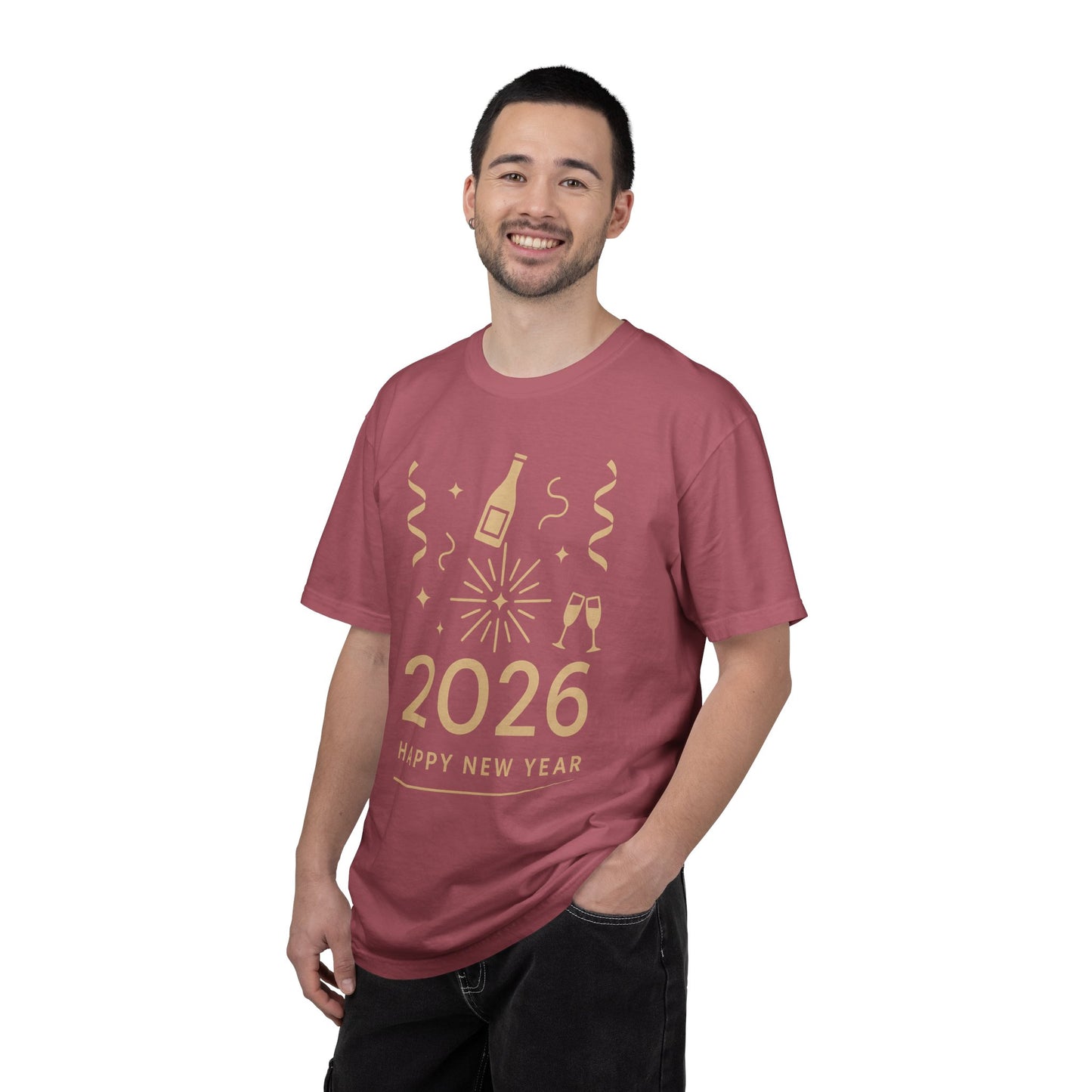 2026 Happy New Year T-Shirt - Champagne Celebration Tee