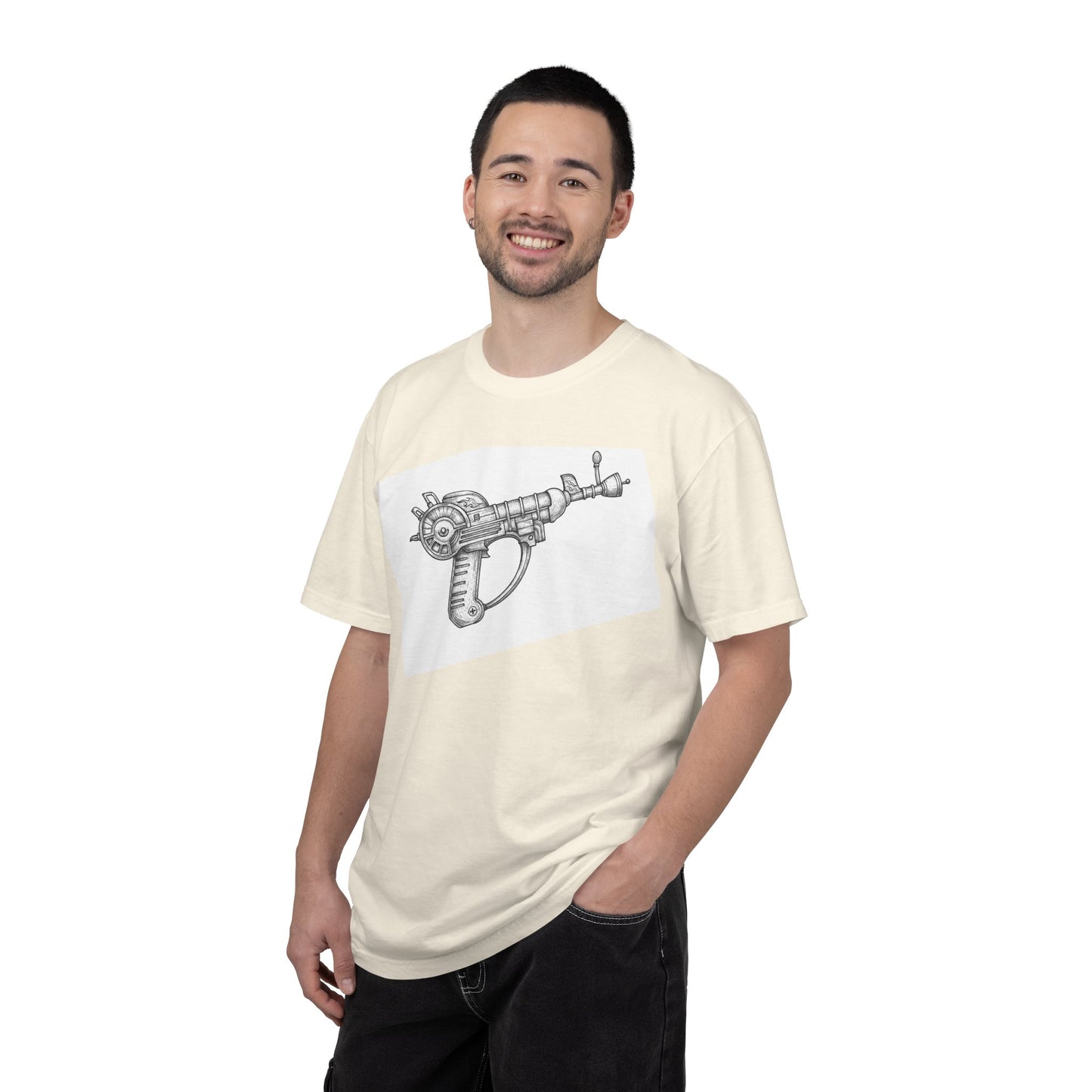Simplistic "Raygun" T-Shirt — Vintage Sci‑Fi Laser Gun Graphic Tee