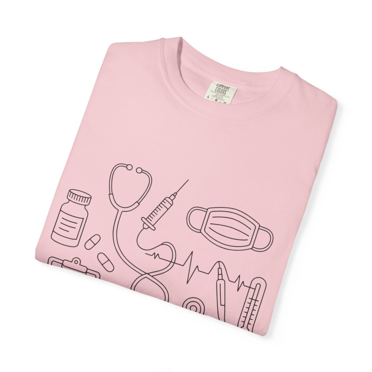 Nurse Essentials Line Art T-Shirt — Medical Equipment Graphic Tee