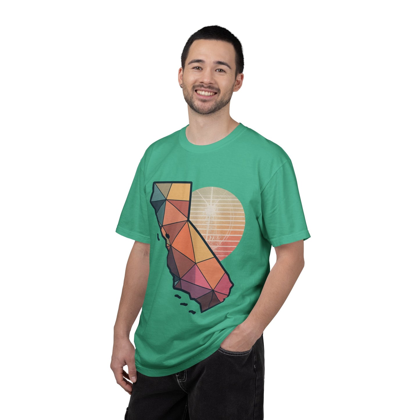 California Geometric Sunset T-Shirt