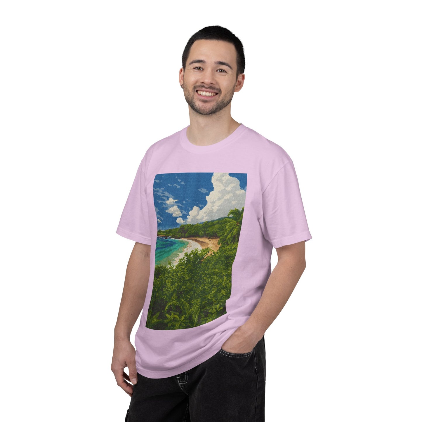 Beach Landscape T-Shirt — Tropical Coast Graphic Tee