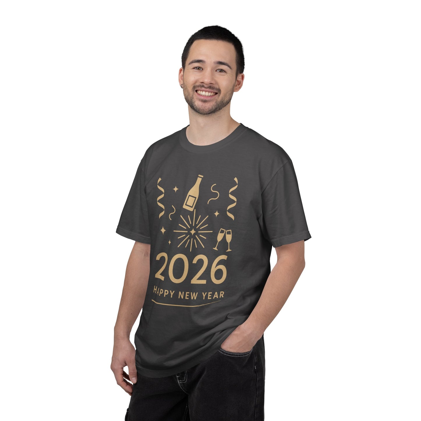 2026 Happy New Year T-Shirt - Champagne Celebration Tee