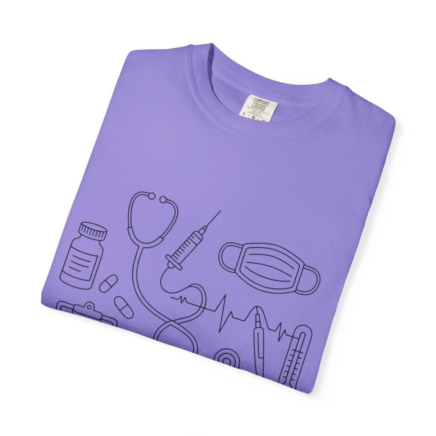 Nurse Essentials Line Art T-Shirt — Medical Equipment Graphic Tee