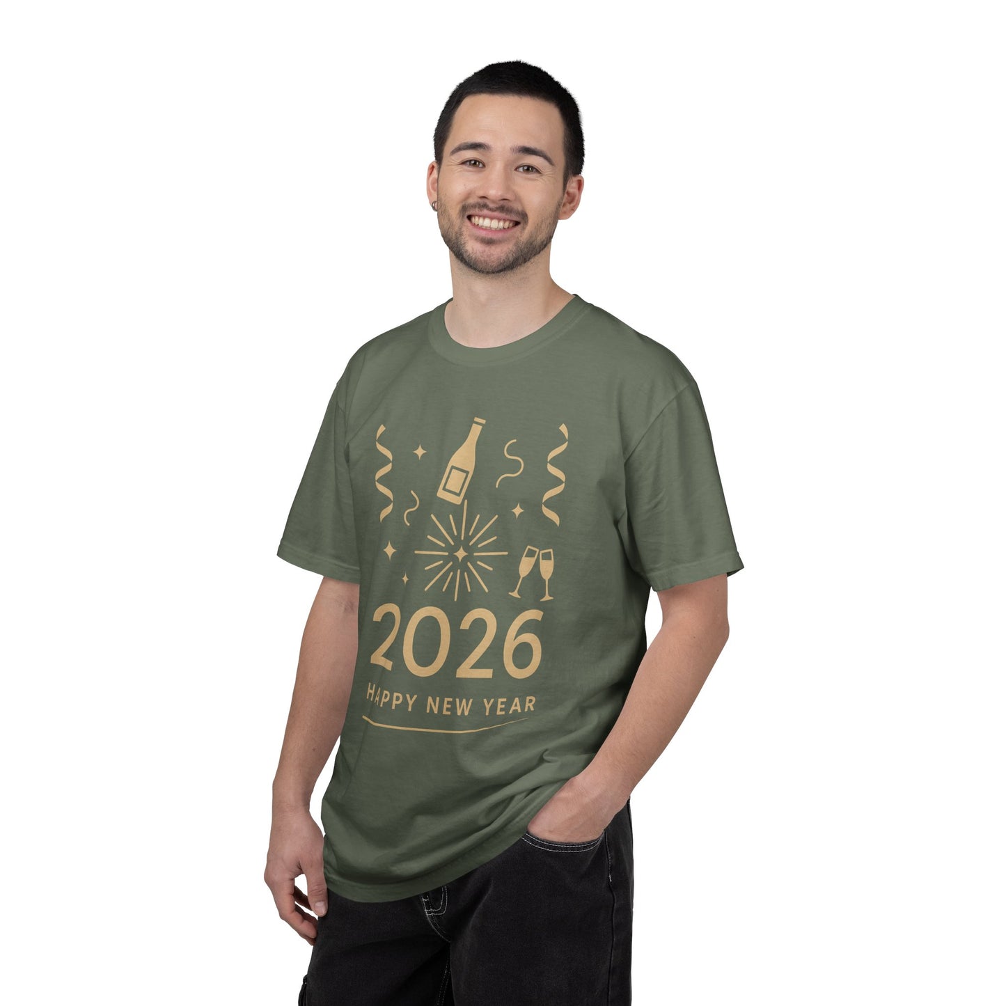 2026 Happy New Year T-Shirt - Champagne Celebration Tee