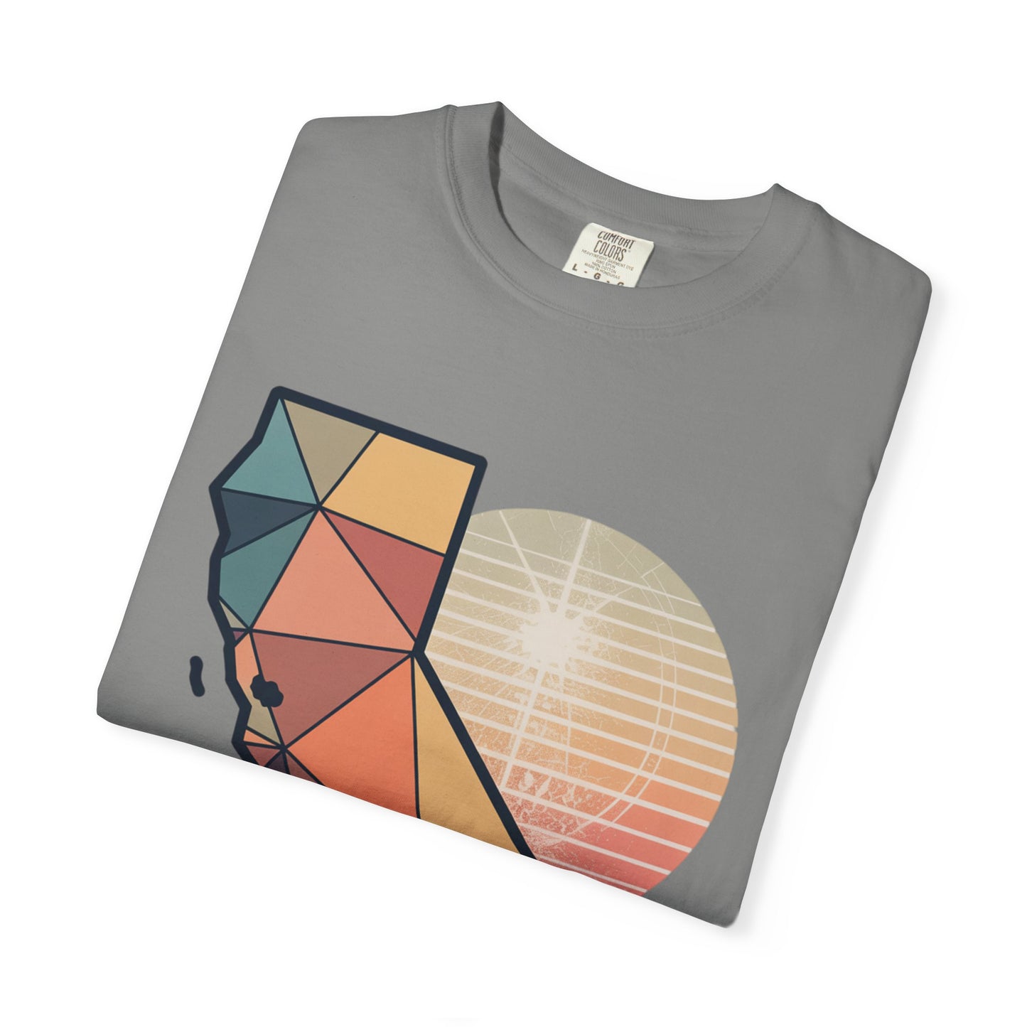 California Geometric Sunset T-Shirt