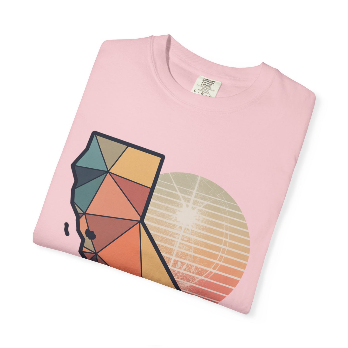 California Geometric Sunset T-Shirt
