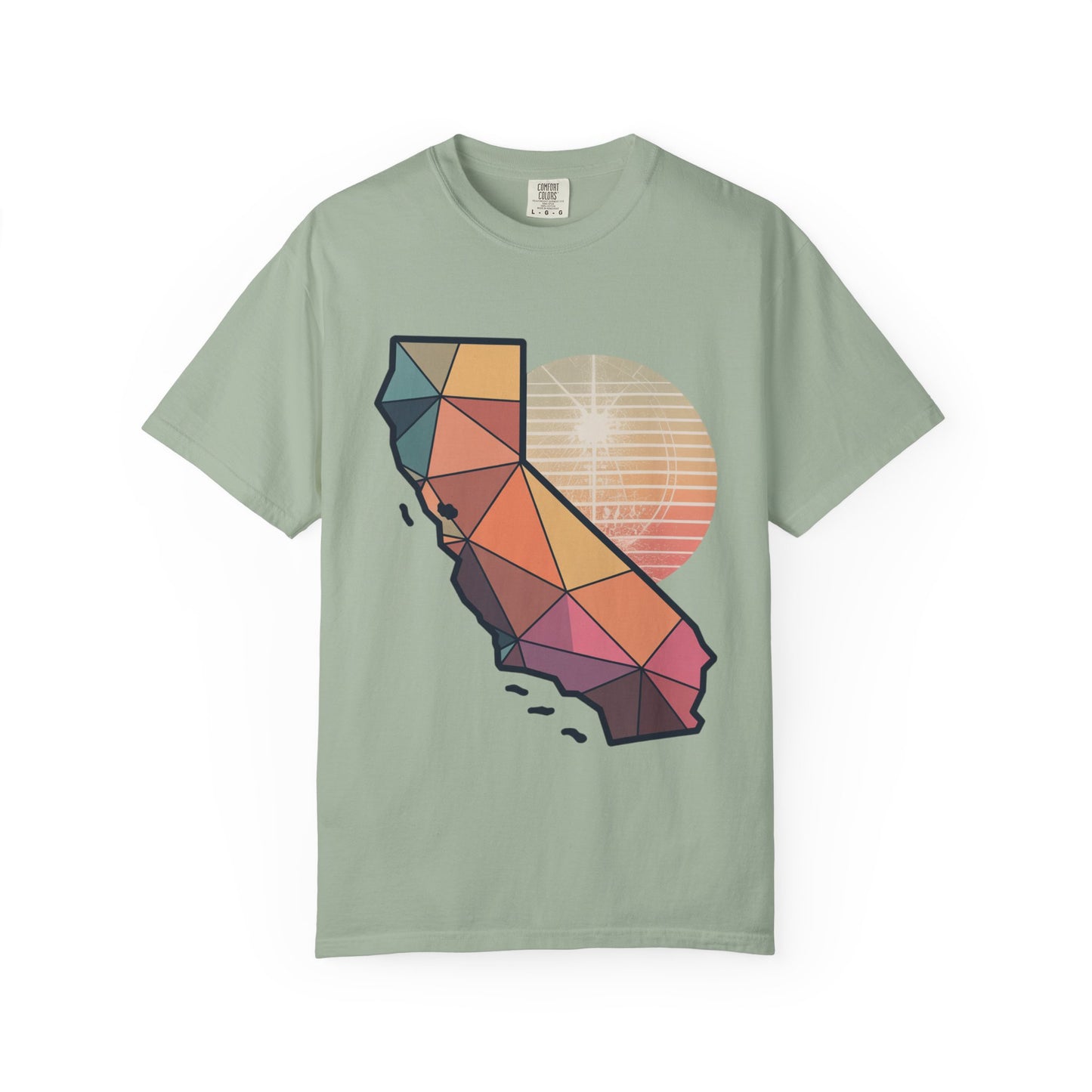 California Geometric Sunset T-Shirt