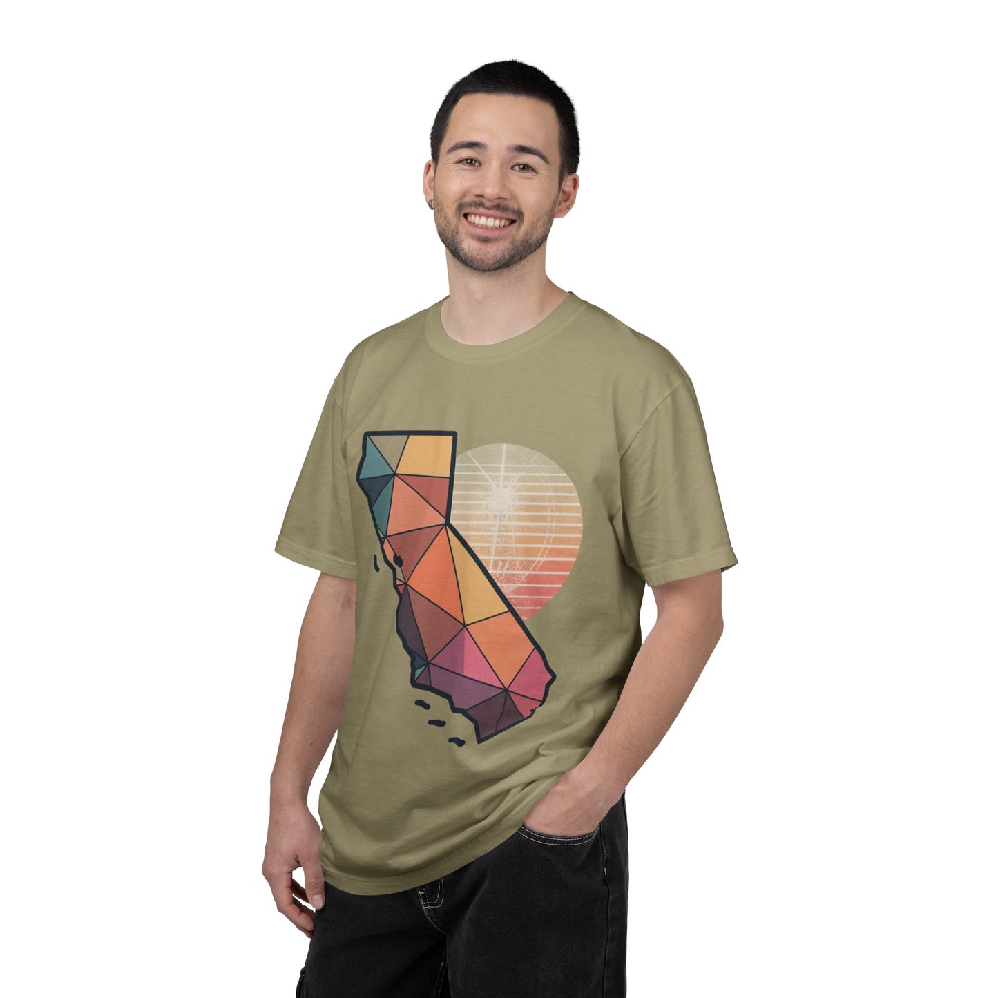 California Geometric Sunset T-Shirt