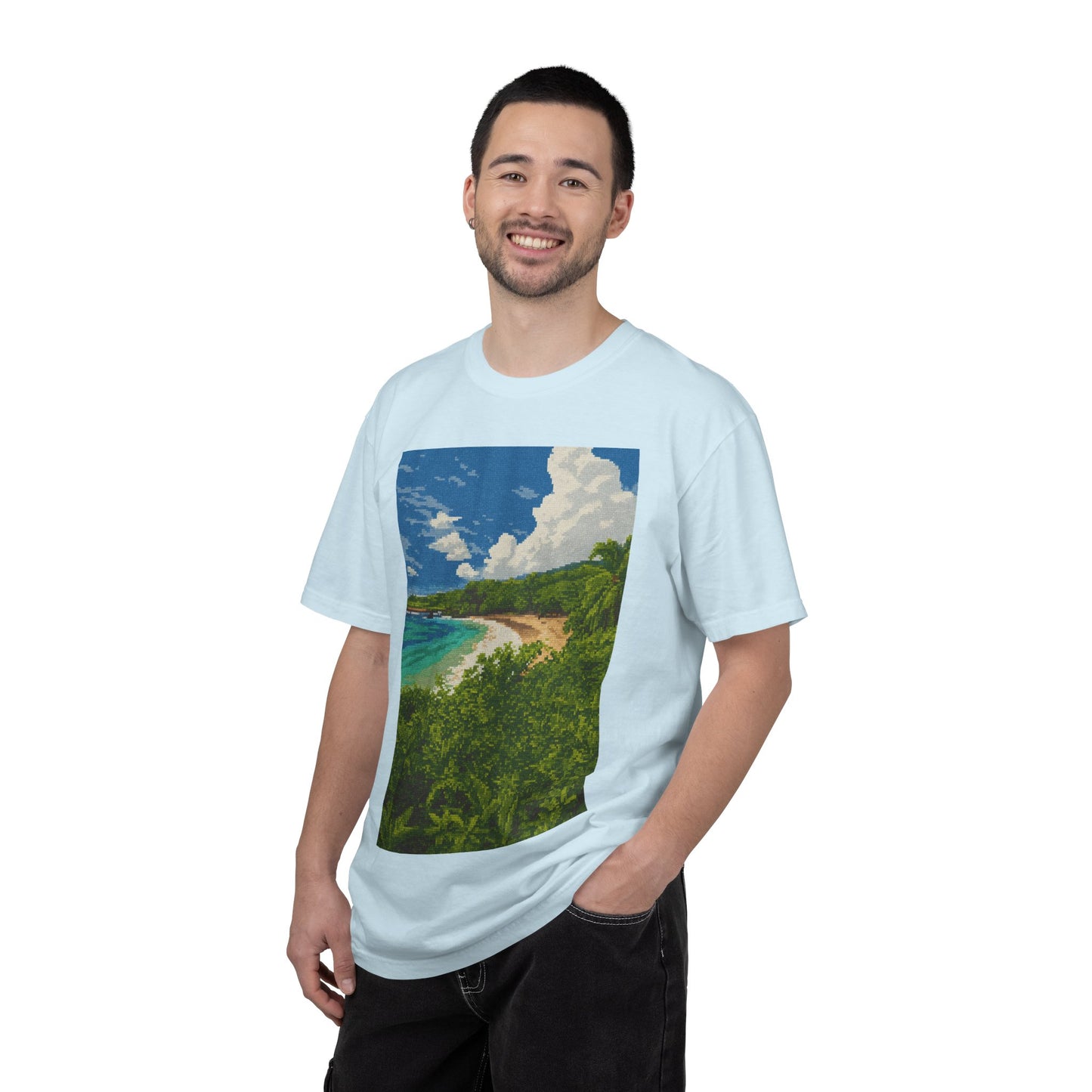 Beach Landscape T-Shirt — Tropical Coast Graphic Tee