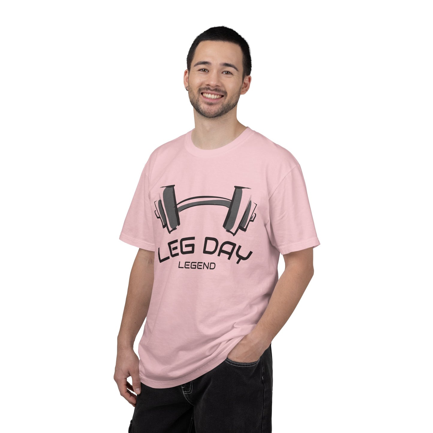 Leg Day Legend T-Shirt — Barbell Gym Workout Tee