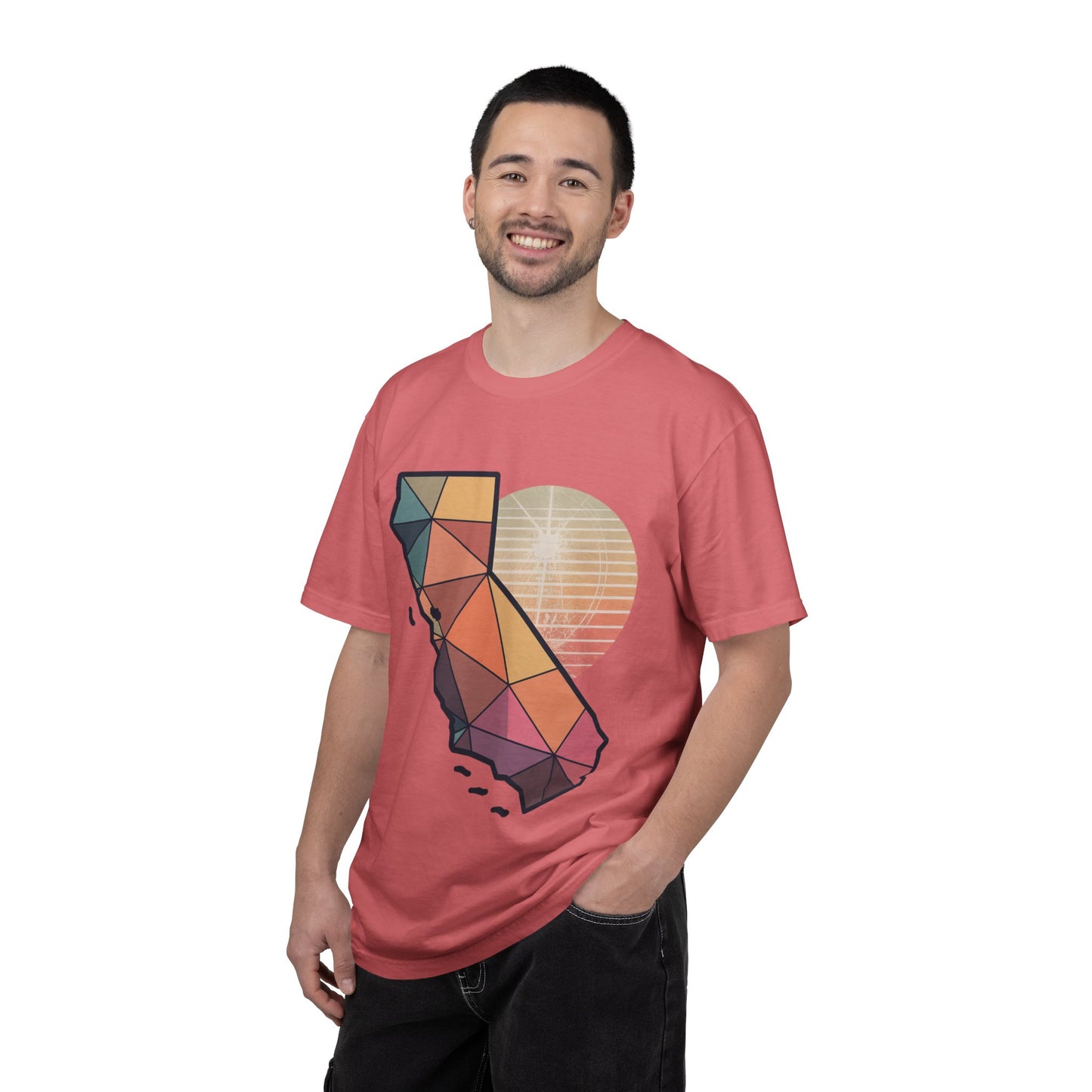 California Geometric Sunset T-Shirt