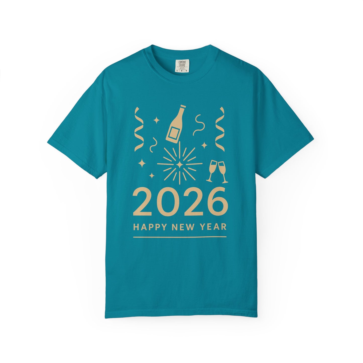 2026 Happy New Year T-Shirt - Champagne Celebration Tee