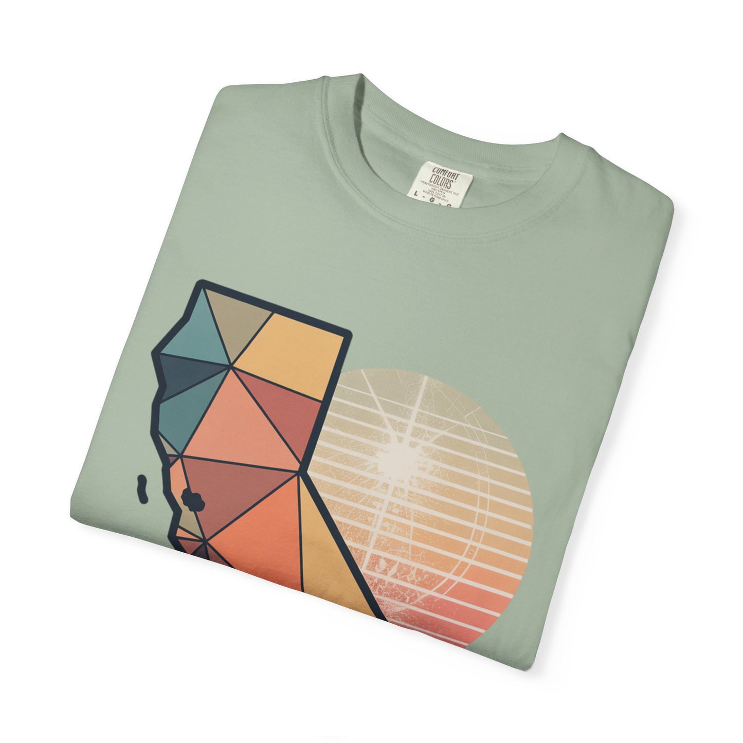 California Geometric Sunset T-Shirt