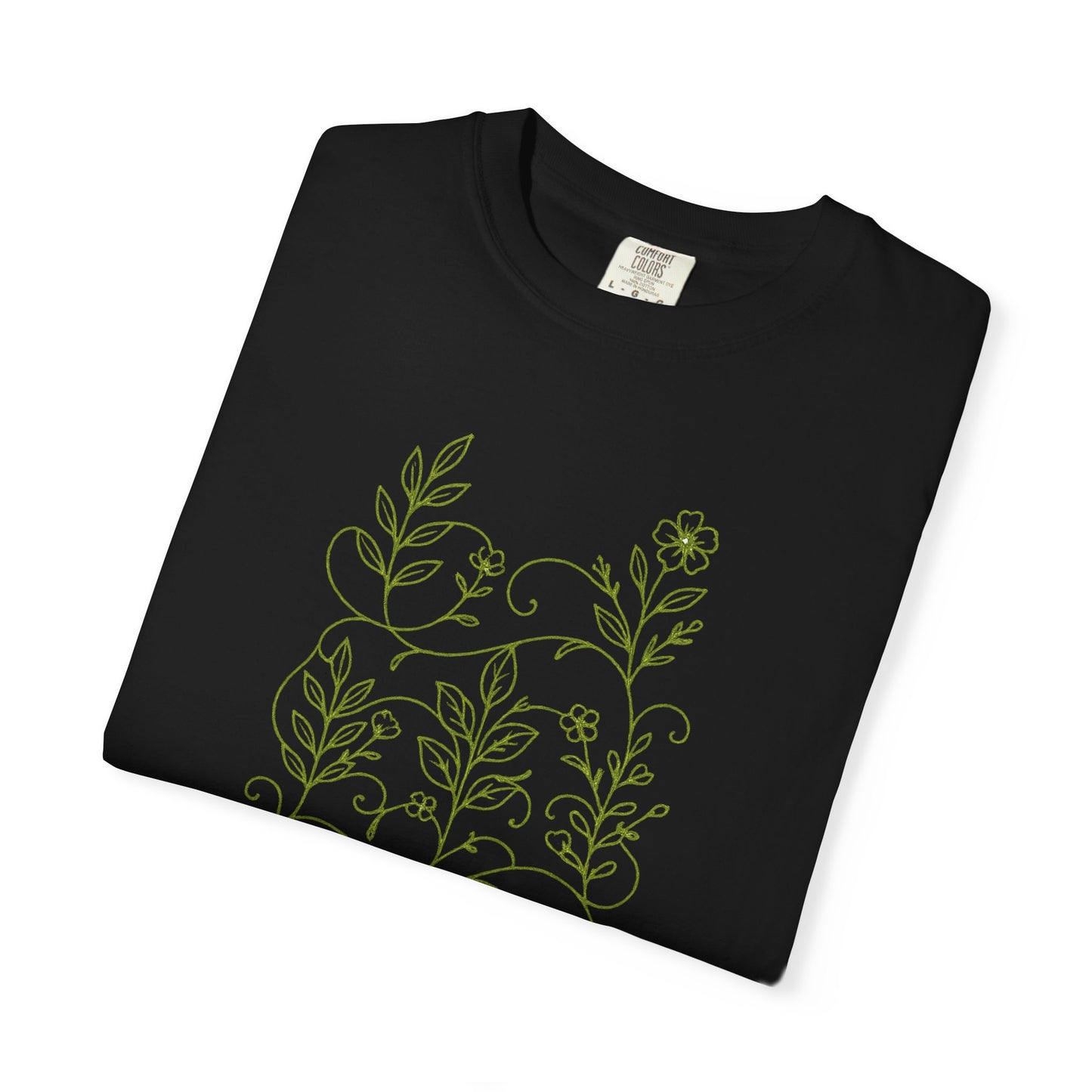 Botanical Sprigs T-Shirt - Minimal Leaf Line Art Tee